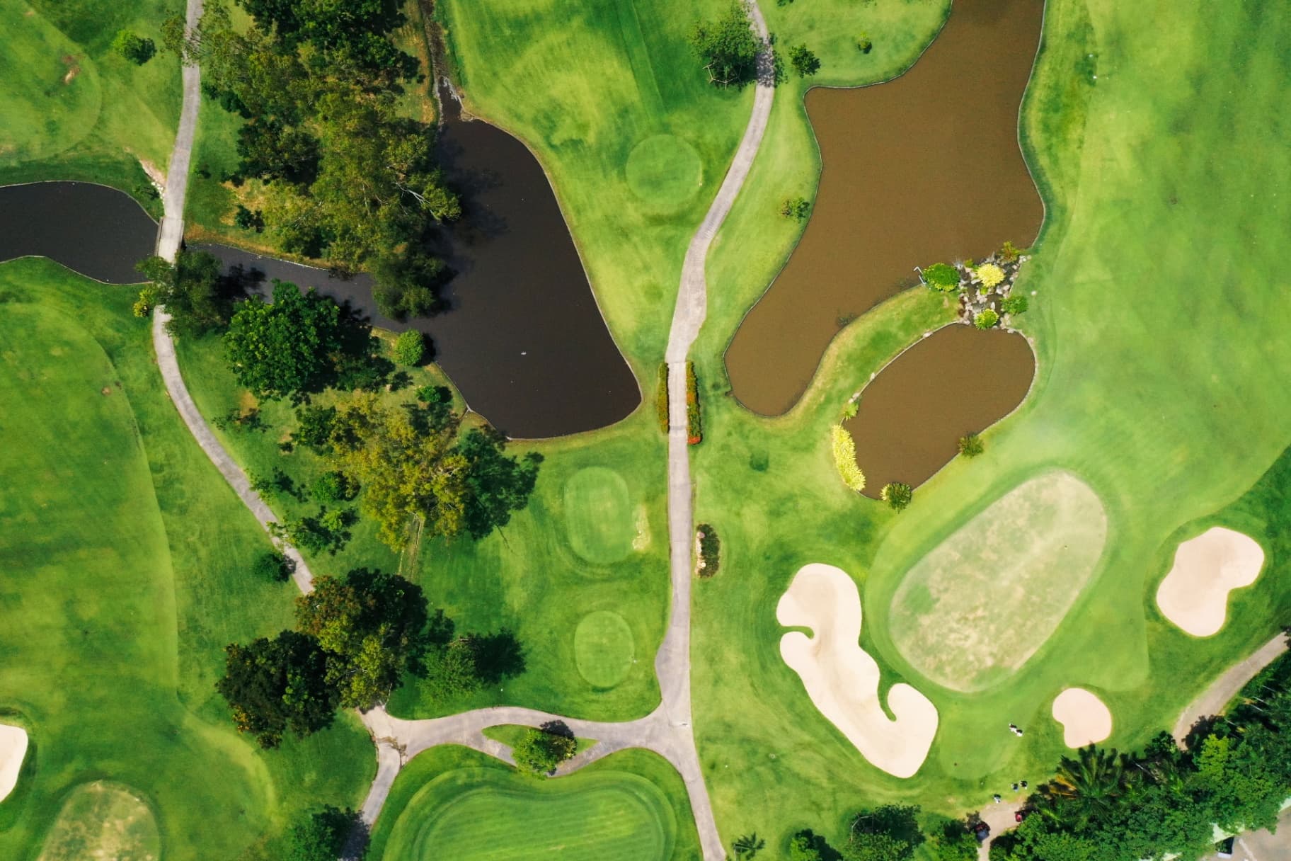 Golf course aerial view